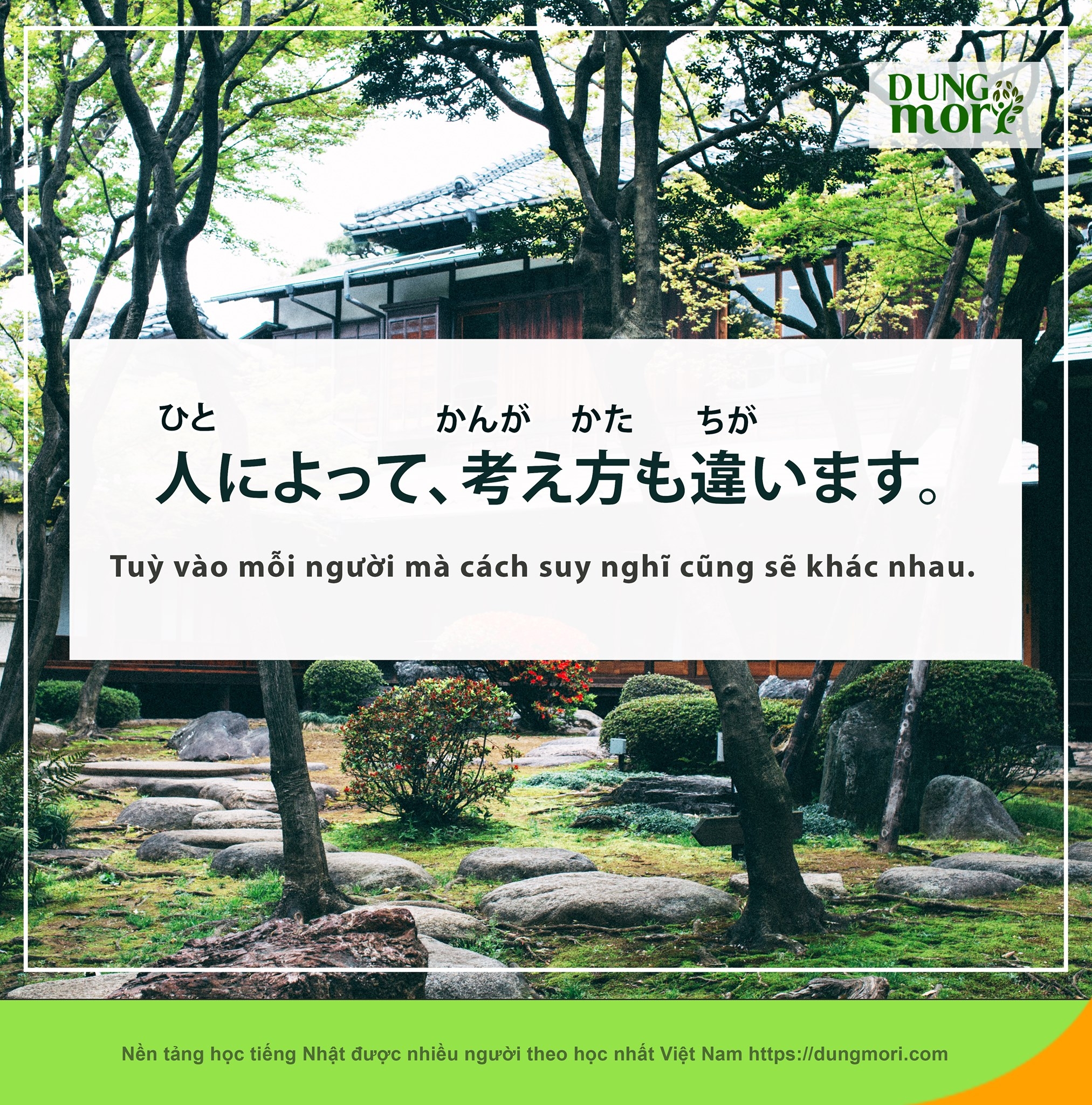 🌺Học tiếng Nhật qua câu nói hay 人によって、考え方も違います。